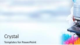  Presentation with microscope - Amazing slides having infection education hospital - doctor woman working backdrop and a cool aqua colored foreground