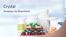  Presentation with microscope - Audience pleasing slide deck consisting of infection education hospital - microscope backdrop and a sky blue colored foreground