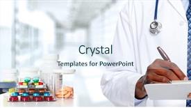  Presentation with infection - PPT theme consisting of infection education hospital - microscope background and a sky blue colored foreground