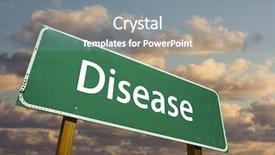  Presentation with disease - Presentation theme enhanced with infection skyn - disease green road sign background and a  colored foreground