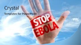  Presentation with ebola - Cool new presentation with infection skyn - open hand raised backdrop and a light blue colored foreground