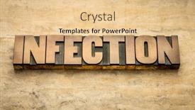  Presentation with abstract health - Beautiful presentation design featuring infection-word-abstract-in-vintage backdrop and a lemonade colored foreground