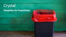  Presentation with old wood - Cool new PPT theme with infectious waste at old wood backdrop and a ocean colored foreground