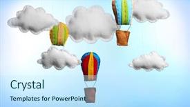  Presentation with balloons blue - Slides enhanced with inference - fleece clouds and balloons background and a cool aqua colored foreground