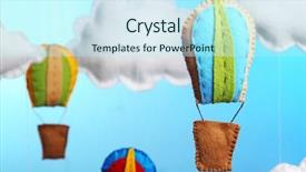  Presentation with balloons blue - Slide deck with inference - fleece clouds and balloons background and a cool aqua colored foreground