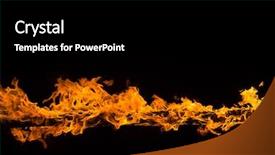  Presentation with flames - Slides enhanced with inferno - blazing flames over black background background and a black colored foreground
