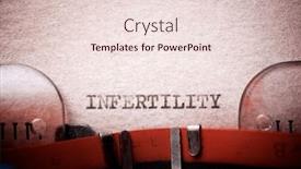  Presentation with infertility - Theme consisting of infertility-word-written background and a lemonade colored foreground