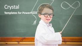  Presentation with pupil - PPT theme with infinite loop against cute pupil background and a gray colored foreground