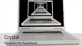  Presentation with infinity - Cool new theme with infinity laptop with laptops repeat backdrop and a light gray colored foreground