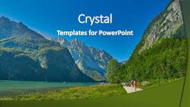  Presentation with infinity - Beautiful slides featuring infinity pier at picturesque summer lake with clouds reflecting in still water backdrop and a teal colored foreground