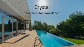  Presentation with infinity - Amazing presentation theme having infinity pool on the bright backdrop and a light blue colored foreground