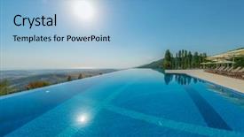  Presentation with infinity - Amazing theme having infinity pool on the bright backdrop and a light blue colored foreground