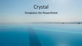  Presentation with infinity - Presentation design featuring infinity pool on the bright background and a light blue colored foreground