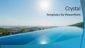  Presentation with infinity - Slide deck with infinity pool on the bright background and a light blue colored foreground