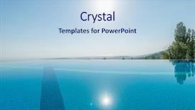  Presentation with infinity - Audience pleasing slide set consisting of infinity pool on the bright backdrop and a light blue colored foreground