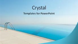  Presentation with infinity - Presentation design featuring infinity pool on the bright background and a light blue colored foreground