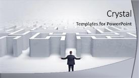  Presentation with maze - Beautiful theme featuring whitw man chance - businessman trying to decide which backdrop and a white colored foreground
