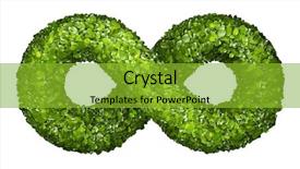  Presentation with infinity - PPT theme enhanced with infinity symbol from the green background and a shamrock green colored foreground