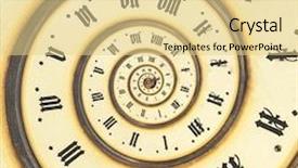  Presentation with vintage clock - Cool new PPT layouts with infinity time with vintage clock backdrop and a blonde colored foreground
