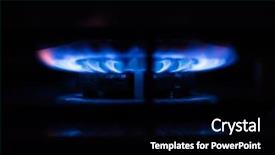  Presentation with blue fire - Slide deck enhanced with inflamation - close-up of blue fire burning background and a black colored foreground