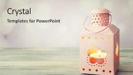  Presentation with lantern - Slides featuring inflamation - lantern on wooden surface background and a  colored foreground