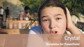  Presentation with teenage girl - Audience pleasing theme consisting of inflamation - outraged teenage girl outdoors portrait backdrop and a coral colored foreground
