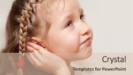 Presentation with ear - Colorful theme enhanced with inflammable - child has a sore ear backdrop and a lemonade colored foreground