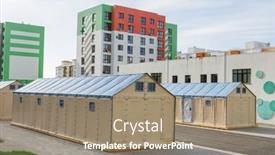  Presentation with rescue - Slide set having inflatable-camp-tent background and a  colored foreground