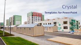  Presentation with rescue - PPT theme with inflatable-camp-tent background and a  colored foreground