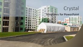  Presentation with rescue - Presentation theme featuring inflatable-camp-tent background and a  colored foreground