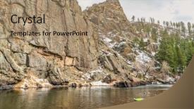  Presentation with kayak - Amazing slide set having inflatable whitewater kayak backdrop and a coral colored foreground