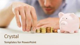  Presentation with god saving people - Slide set consisting of inflation accounting - business people finances and money background and a lemonade colored foreground