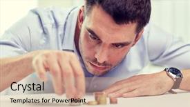  Presentation with god saving people - Theme enhanced with inflation accounting - business people finances and money background and a coral colored foreground