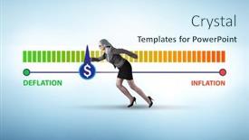  Presentation with deflation - Presentation theme featuring inflation-and-deflation-business-concept background and a sky blue colored foreground