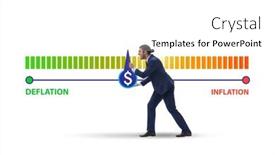  Presentation with deflation - PPT theme consisting of inflation-and-deflation-business-concept background and a white colored foreground