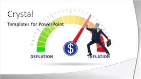  Presentation with deflation - Slide deck with inflation-and-deflation-business-concept background and a white colored foreground