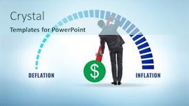  Presentation with deflation - PPT theme enhanced with inflation-and-deflation-business-concept background and a sky blue colored foreground