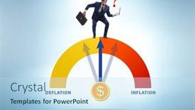  Presentation with deflation - Presentation theme with inflation-and-deflation-business-concept background and a sky blue colored foreground