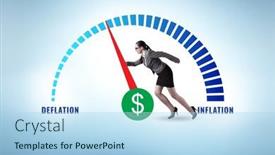  Presentation with deflation - PPT theme featuring inflation-and-deflation-business-concept background and a light blue colored foreground