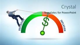  Presentation with deflation - PPT theme enhanced with inflation-and-deflation-business-concept background and a sky blue colored foreground