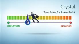  Presentation with deflation - Presentation consisting of inflation-and-deflation-business-concept background and a sky blue colored foreground