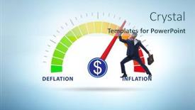  Presentation with deflation - Presentation theme with inflation-and-deflation-business-concept background and a sky blue colored foreground