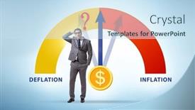  Presentation with deflation - Slide deck having inflation-and-deflation-business-concept background and a sky blue colored foreground