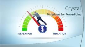  Presentation with deflation - Theme enhanced with inflation-and-deflation-business-concept background and a sky blue colored foreground