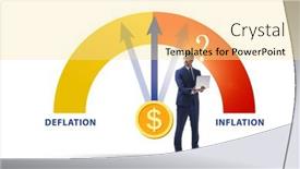 Presentation with deflation - Slide set having inflation-and-deflation-business-concept background and a blonde colored foreground