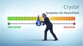  Presentation with deflation - Slide deck enhanced with inflation-and-deflation-business-concept background and a sky blue colored foreground
