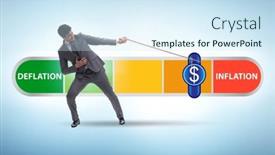  Presentation with deflation - Slides with inflation-and-deflation-business-concept background and a sky blue colored foreground