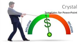  Presentation with deflation - Presentation featuring inflation-and-deflation-business-concept background and a white colored foreground