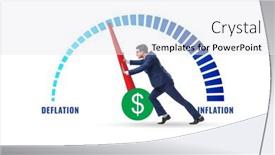  Presentation with deflation - Slide set consisting of inflation-and-deflation-business-concept background and a white colored foreground