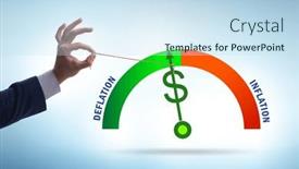  Presentation with deflation - PPT layouts having inflation-and-deflation-business-concept background and a sky blue colored foreground